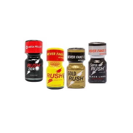 Pack 4 Poppers Rush sortidos Small 3+1
