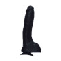 Dildo com Testículos Preto 23cm